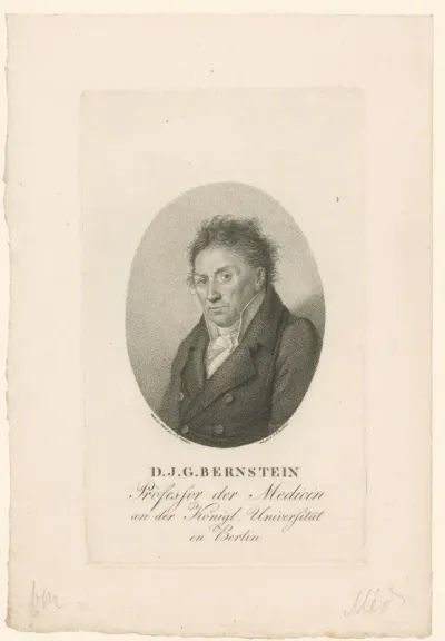 Portret van Johann Gottlob Bernstein