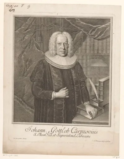Portret van Johann Gottlob Carpzov