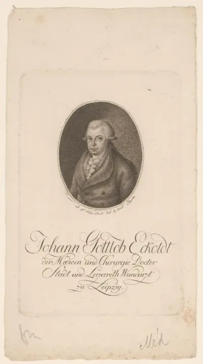 Portret van Johann Gottlob Eckoldt