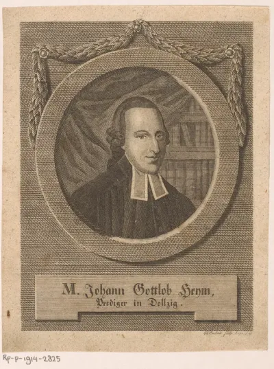 Portret van Johann Gottlob Heym