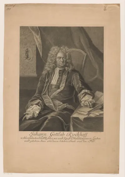 Portret van Johann Gottlob Kirchhoff