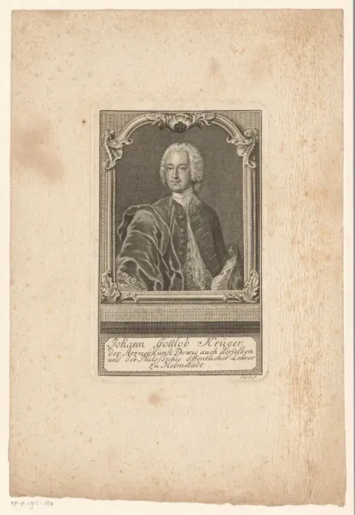 Portret van Johann Gottlob Krüger