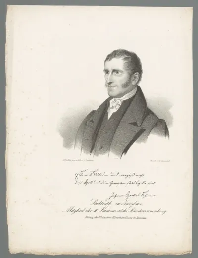Portret van Johann Gottlob Lehmann II