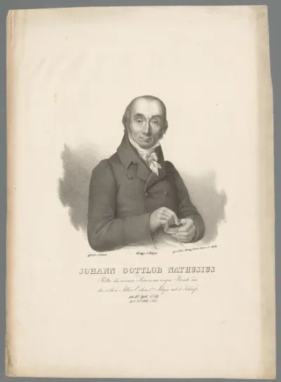 Portret van Johann Gottlob Nathusius