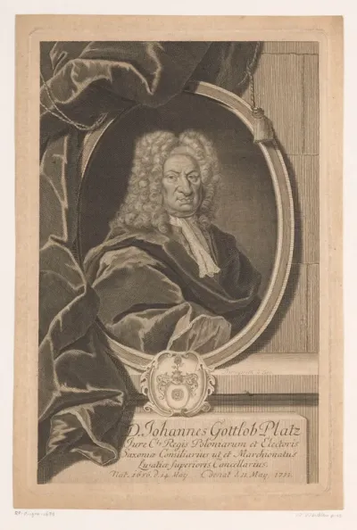 Portret van Johann Gottlob Platz