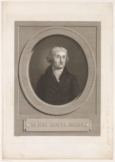 Portret van Johann Gottlob Regis