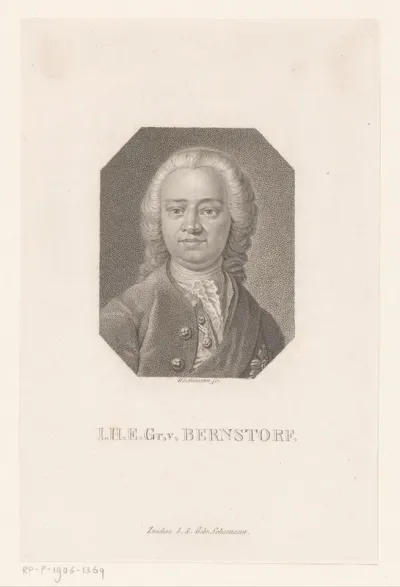 Portret van Johann Hartwig, Graf von Bernstorff
