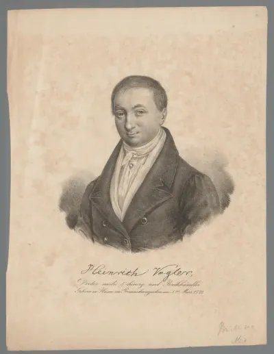 Portret van Johann Heinrich Christoph Vogler