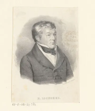 Portret van Johann Heinrich Daniel Zschokke