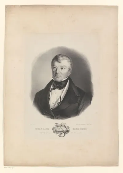 Portret van Johann Heinrich Daniël Zschokke