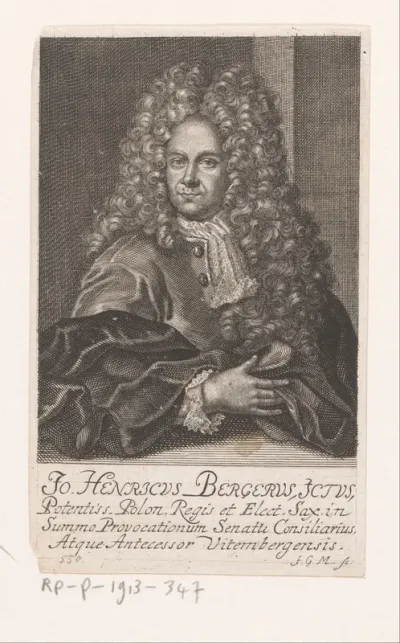 Portret van Johann Heinrich Edler von Berger
