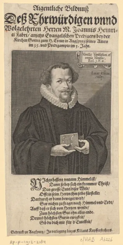 Portret van Johann Heinrich Faber