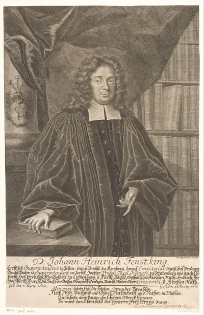 Portret van Johann Heinrich Feustking