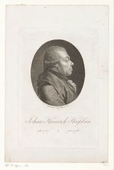 Portret van Johann Heinrich Häslein