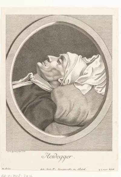 Portret van Johann Heinrich Heidegger