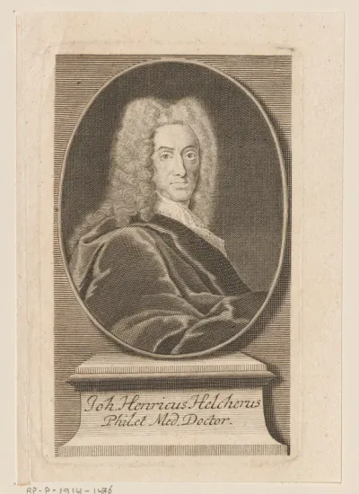 Portret van Johann Heinrich Helcher