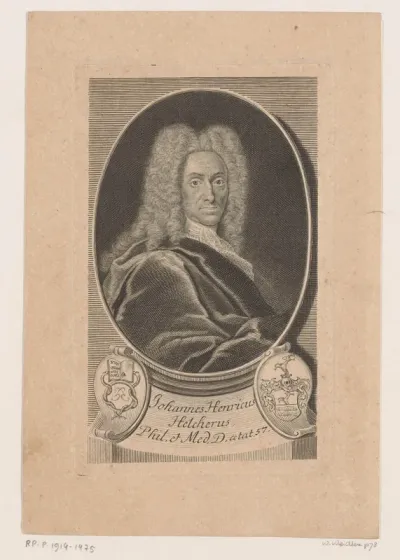 Portret van Johann Heinrich Helcher