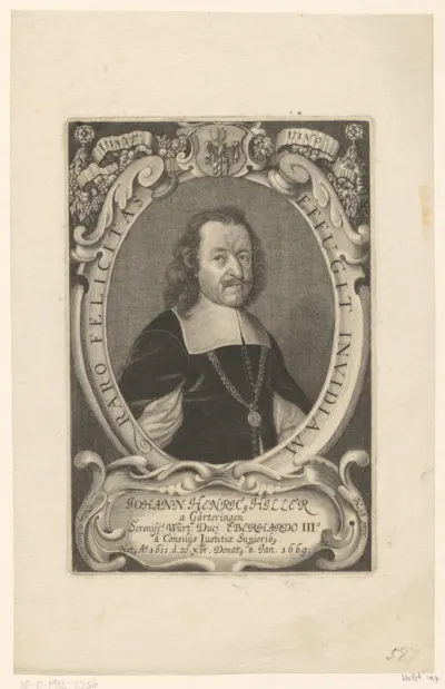 Portret van Johann Heinrich Hiller von Gärtringen