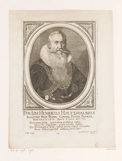 Portret van Johann Heinrich Holtzhalb