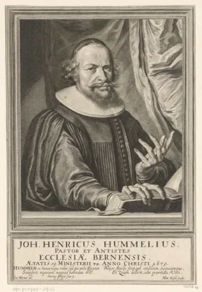 Portret van Johann Heinrich Hummel op 59-jarige leeftijd