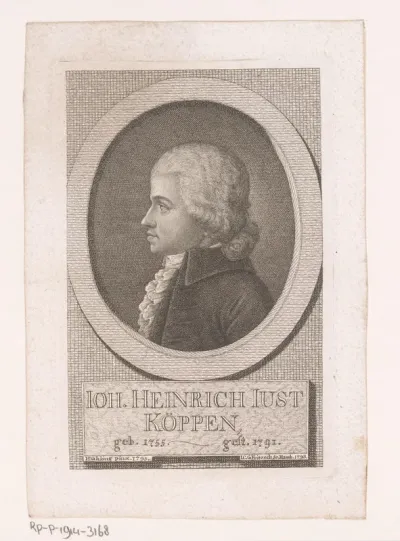 Portret van Johann Heinrich Justus Köppen