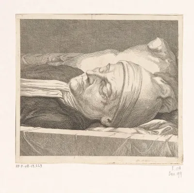 Portret van Johann Heinrich Lavater op zijn doodsbed