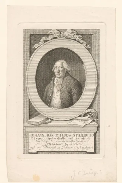 Portret van Johann Heinrich Ludwig Meierotto