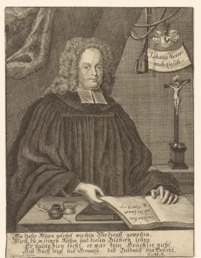 Portret van Johann Heinrich Nusch