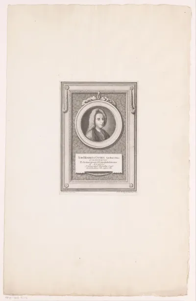 Portret van Johann Heinrich Ott