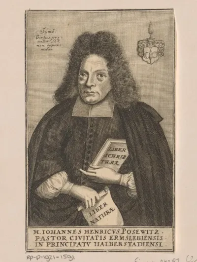 Portret van Johann Heinrich Posewitz