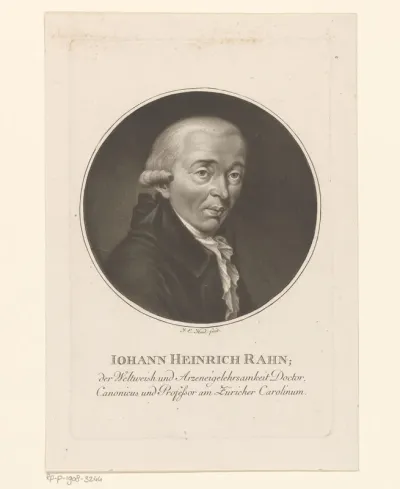 Portret van Johann Heinrich Rahn