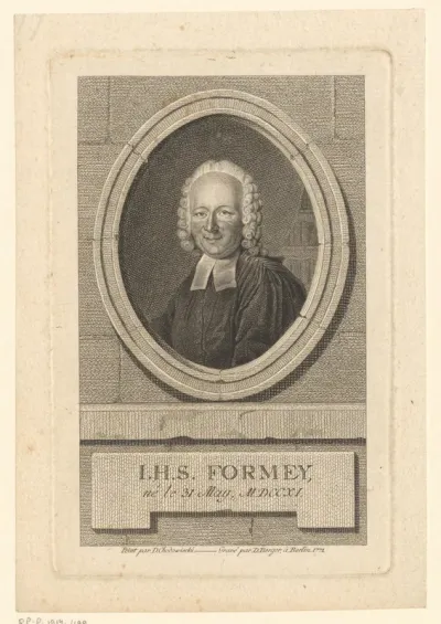 Portret van Johann Heinrich Samuel Formey