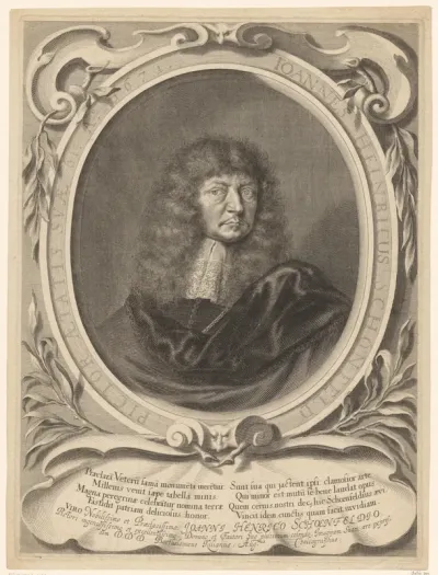 Portret van Johann Heinrich Schönfeld