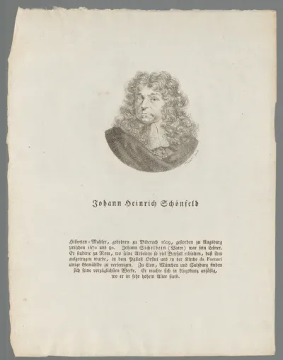 Portret van Johann Heinrich Schönfeld
