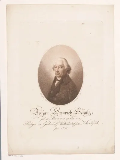 Portret van Johann Heinrich Schulz