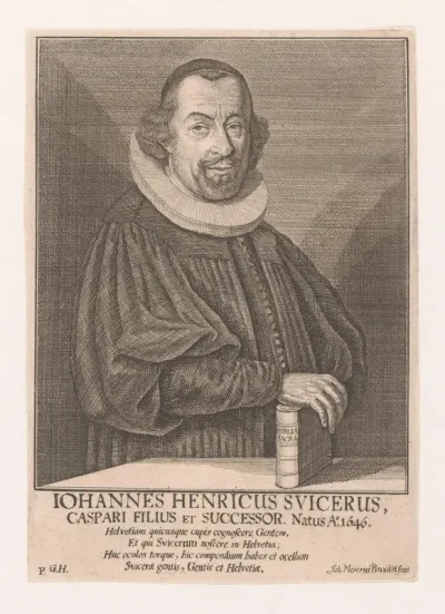Portret van Johann Heinrich Schweitzer