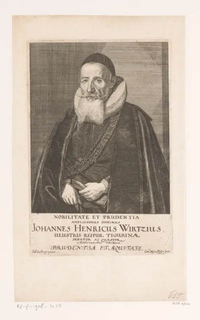 Portret van Johann Heinrich Wirtz