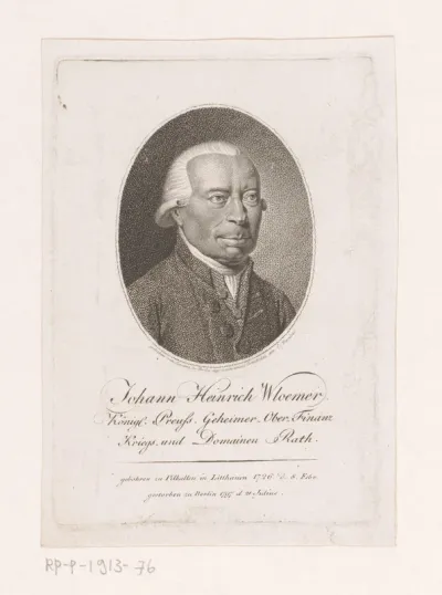 Portret van Johann Heinrich Wlömer