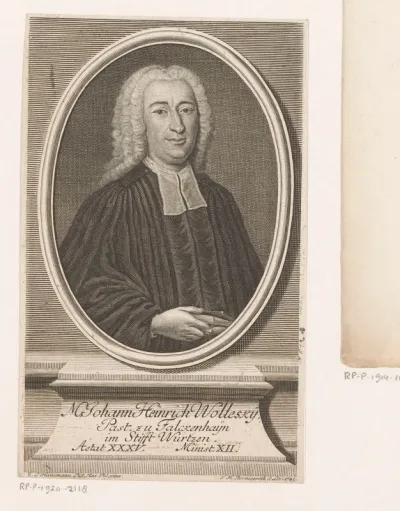 Portret van Johann Heinrich Wollesky