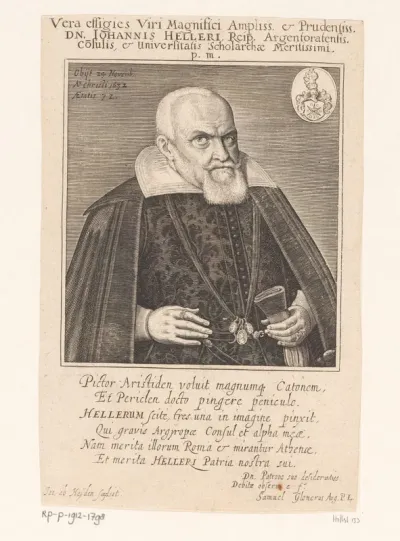Portret van Johann Heller op 72-jarige leeftijd