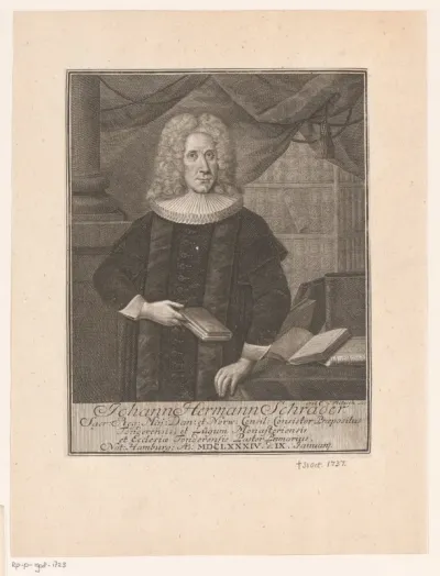 Portret van Johann Hermann Schrader
