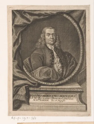 Portret van Johann Hieronymus Hermann