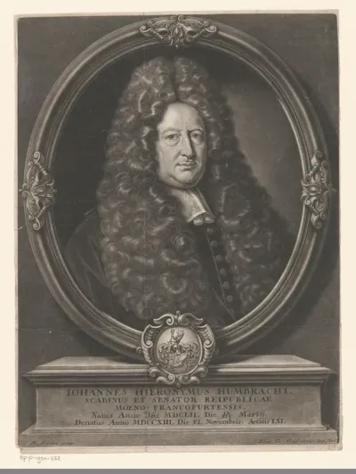 Portret van Johann Hieronymus Humbracht