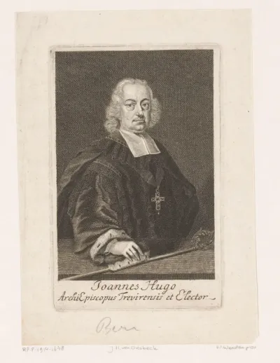 Portret van Johann Hugo von Orsbeck, keurvorst en aartsbisschop van Trier