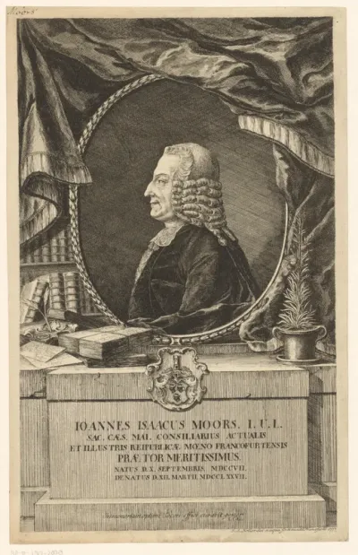 Portret van Johann Isaac Moors