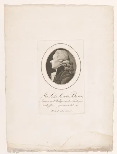 Portret van Johann Jacob Baier
