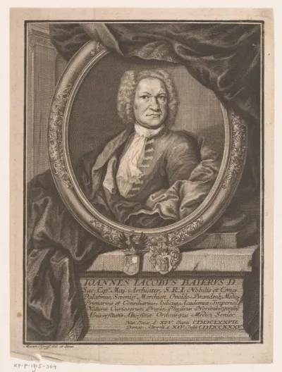 Portret van Johann Jacob Baier