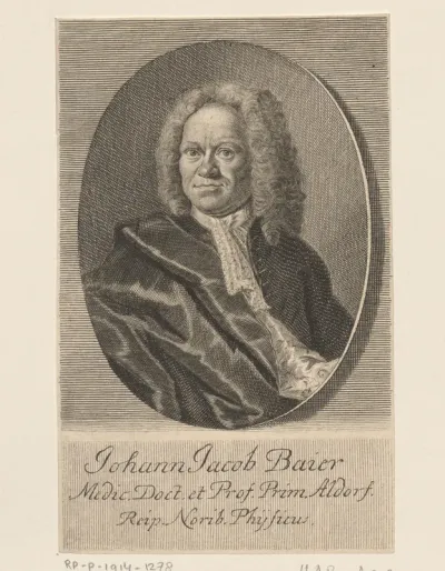 Portret van Johann Jacob Baier