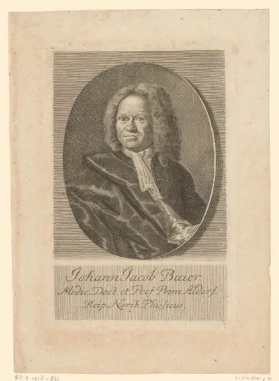 Portret van Johann Jacob Baier
