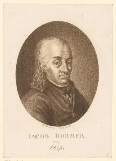 Portret van Johann Jacob Bodmer